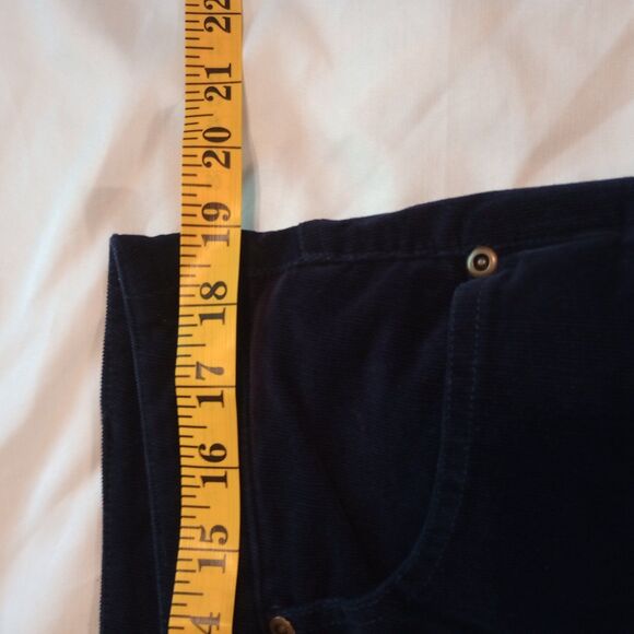 Modcloth Women's Navy Stretch Tapered Leg Corduroy Pants 1X Comfy Dress Casual - Picture 7 of 9
